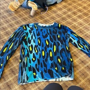 Autumn Cashmere Blue and Black Sweater